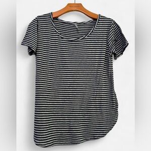 Navy And Grey Striped Splash top